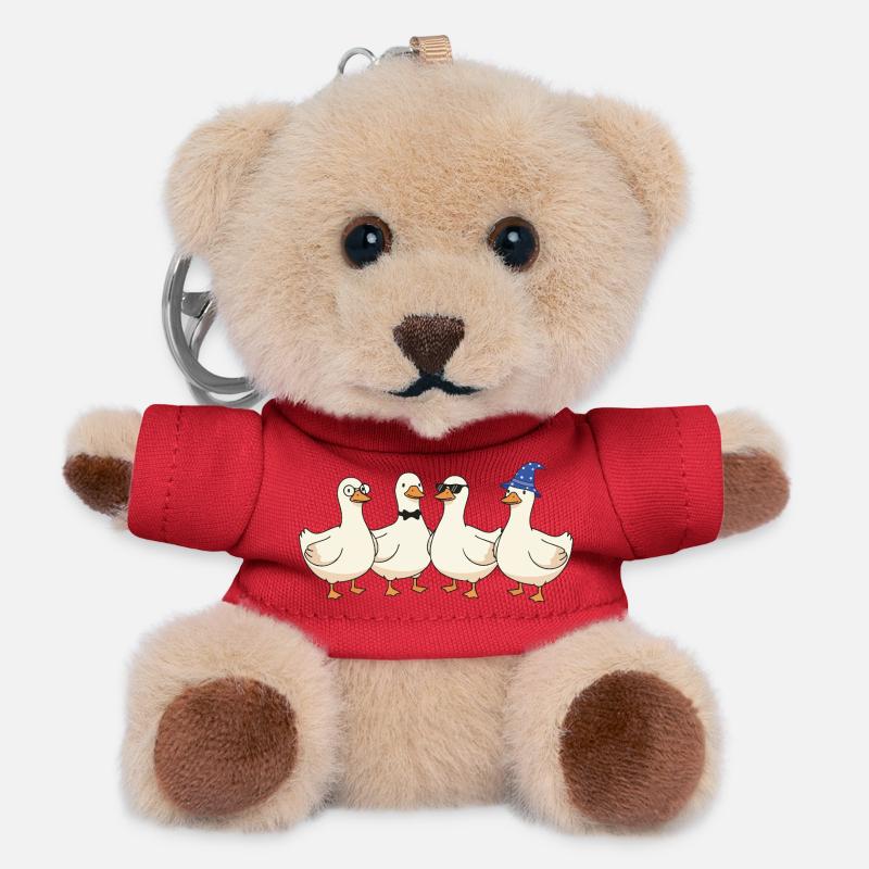 Quackquartet with style - Teddy Keyring - red