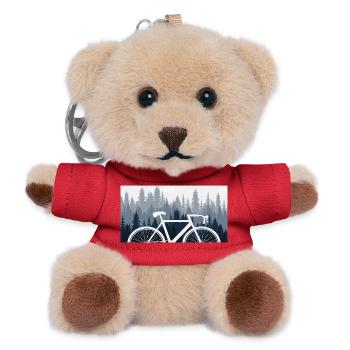 Bicycle Forest Nature Mountain Bike - Teddy Keyring - red - Front