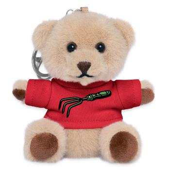 Gartenkralle Handgrubber Icon - Teddy Schlüsselanhänger - Rot - Vorne