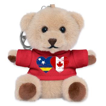 Curacao_Kanada_Flagge_Herz_used - Teddy Keyring - red - Front