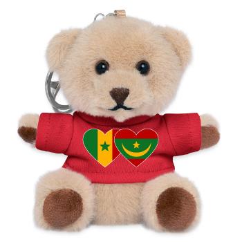 Senegal_Mauretanien_Flagge_Herz - Teddy Keyring - red - Front