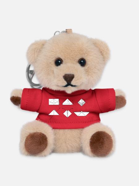 origami folding boat - Teddy Schlüsselanhänger - Rot