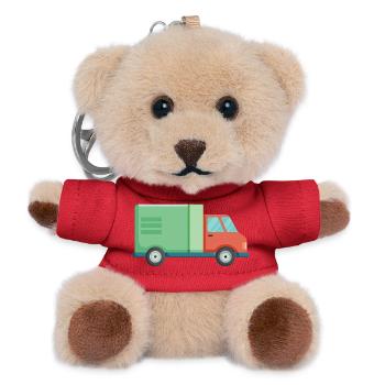 Lieferauto - Teddy Schlüsselanhänger - Rot - Vorne