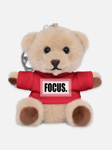 Konzentriere dich auf das Rauschen - Teddy Schlüsselanhänger - Rot