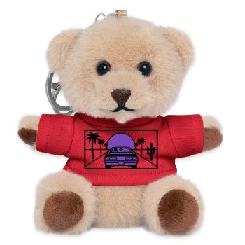 Night Driving Highway Graphic - Teddy Keyring - red - Front