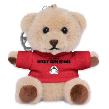 Wir kegeln nicht zum Spaß - Teddy Schlüsselanhänger - Rot - Vorne
