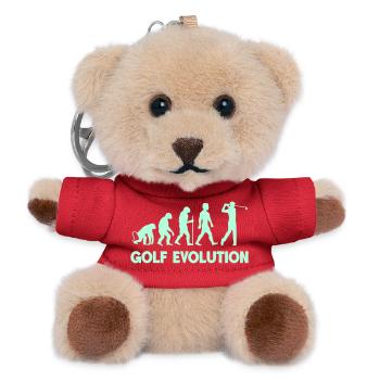 Golf Evolution Silhouettes - Teddy Keyring - red - Front