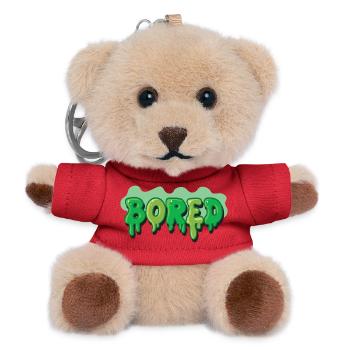 Graffiti Bored Slime Font - Teddy Keyring - red - Front