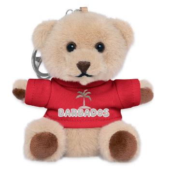 Urlaub Barbados - Teddy Schlüsselanhänger - Rot - Vorne
