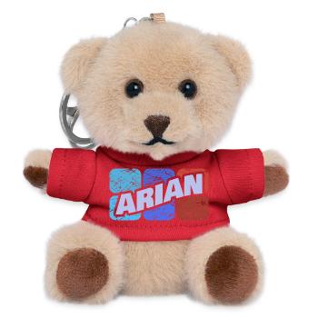 Geschenk für Arian - Teddy Schlüsselanhänger - Rot - Vorne