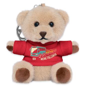 Busfahrer Ich Und Meine Follower Kolonne Lustiger - Teddy Schlüsselanhänger - Rot - Vorne