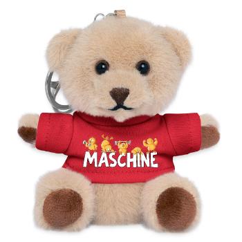 Maschine Küken Workout Fitness Kraftsport Humor - Teddy Schlüsselanhänger - Rot - Vorne