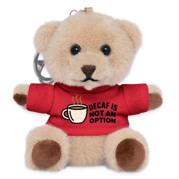Entkoffeinierter Kaffee ist keine Option – Kaffeeliebhaber - Teddy Schlüsselanhänger - Rot - Vorne