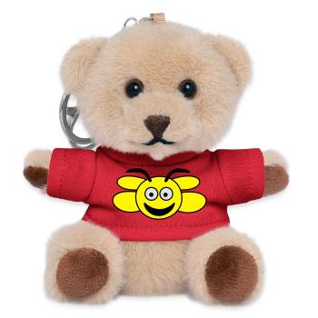 abeille - Porte-clés ourson - rouge - Devant