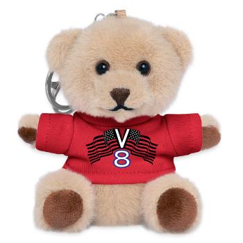V8,Muscle Car,Garage,Car,Tuning,USA(25) - Teddy Keyring - red - Front