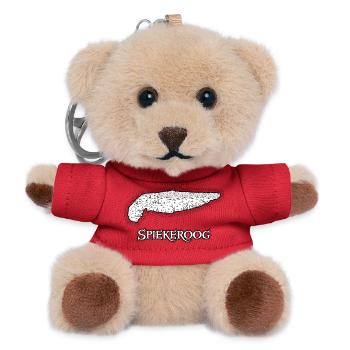 Spiekeroog | Antike Landkarte | Schatzkarte - Teddy Schlüsselanhänger - Rot - Vorne