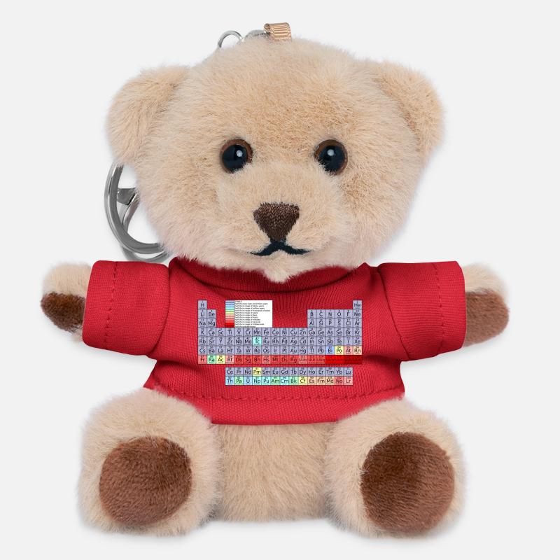 Periodic table - Teddy Keyring - red
