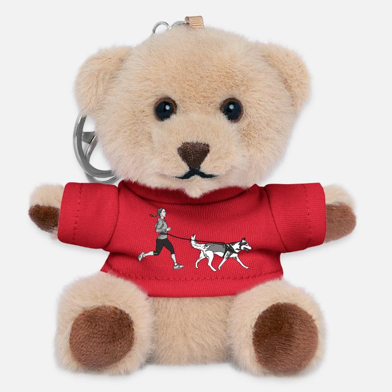 Canicross - Teddy Keyring - red