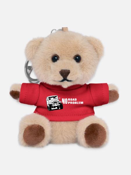 Landcruiser BJ40 No Road No Problem - Teddy Keyring - red