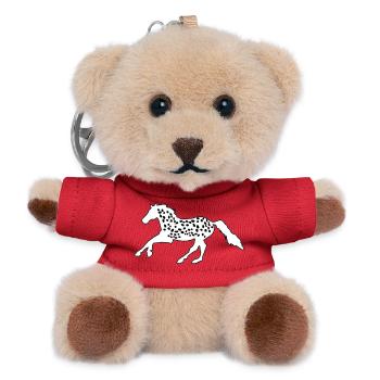 Knabstrupper, Appaloosa, Noriker, Tigerschecke - Porte-clés ourson - rouge - Devant