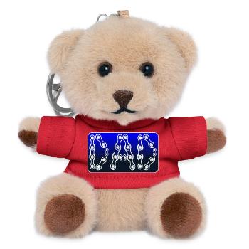 DAD CYCLING - FAHRRAD - KETTE - Teddy Schlüsselanhänger - Rot - Vorne