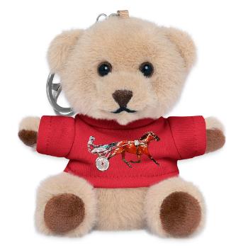 Traber Trabrennen Design - Teddy Schlüsselanhänger - Rot - Vorne