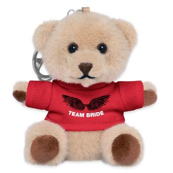 Team Bride (JGA) - Teddy Schlüsselanhänger - Rot - Vorne
