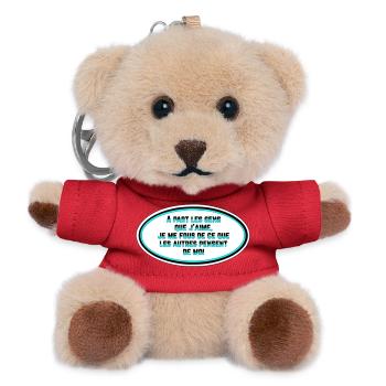 Es ist mir egal, was die Leute von mir denken - Teddy Schlüsselanhänger - Rot - Vorne