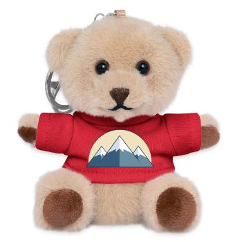 Mountains - Teddy Keyring - red - Front