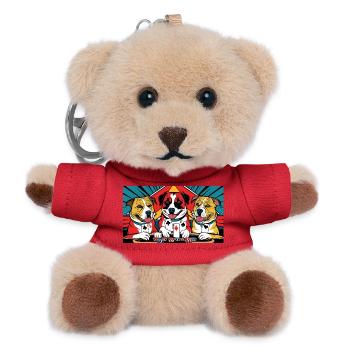 Funny Dogs - Teddy Schlüsselanhänger - Rot - Vorne
