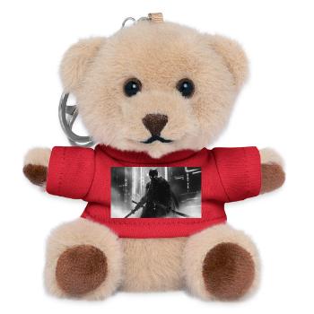 Urbaner Samurai im schwarzen Schatten - Teddy Schlüsselanhänger - Rot - Vorne