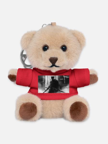Urban Samurai in Black Shadow - Teddy Keyring - red