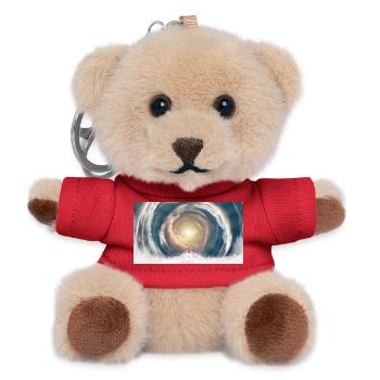 Himmlischer Lichtstrahl - Teddy Schlüsselanhänger - Rot - Vorne