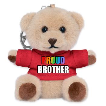 Fier frère LGBT Pride Rainbow - Porte-clés ourson - rouge - Devant