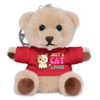 Conception fantaisiste d’un t-shirt Cat Lover - Porte-clés ourson - rouge - Devant