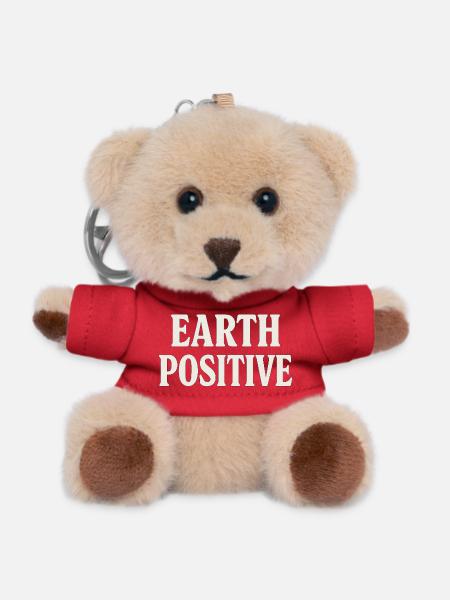 Earth Positive Bold Typography - Teddy Keyring - red