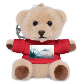 Mountains Vintage - Teddy Keyring - red - Front