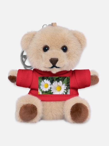 Flair de Printemps Marguerité - Porte-clés ourson - rouge