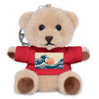Surfing Wave at Sunset - Teddy Keyring - red - Front