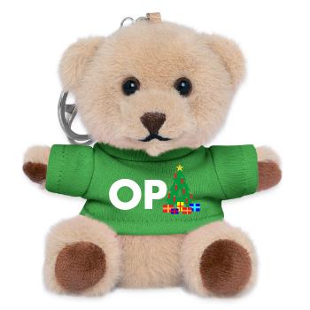 Grandpa Christmas Tree - Teddy Keyring - green - Front