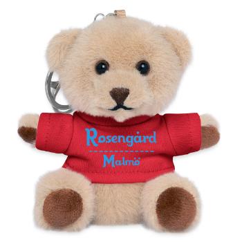 Rosengård – Malmö Sky Blue Design - Teddy Keyring - red - Front