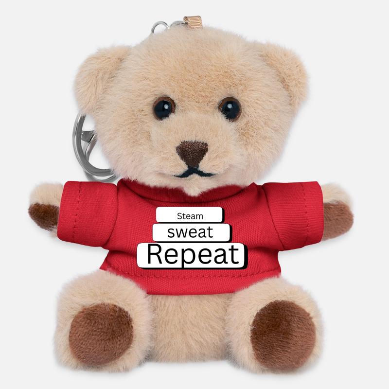 Sweat and Repetition - Teddy Keyring - red