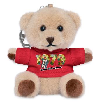 1979 Vintage Retro – Cassette – Cool Olds - Porte-clés ourson - rouge - Devant