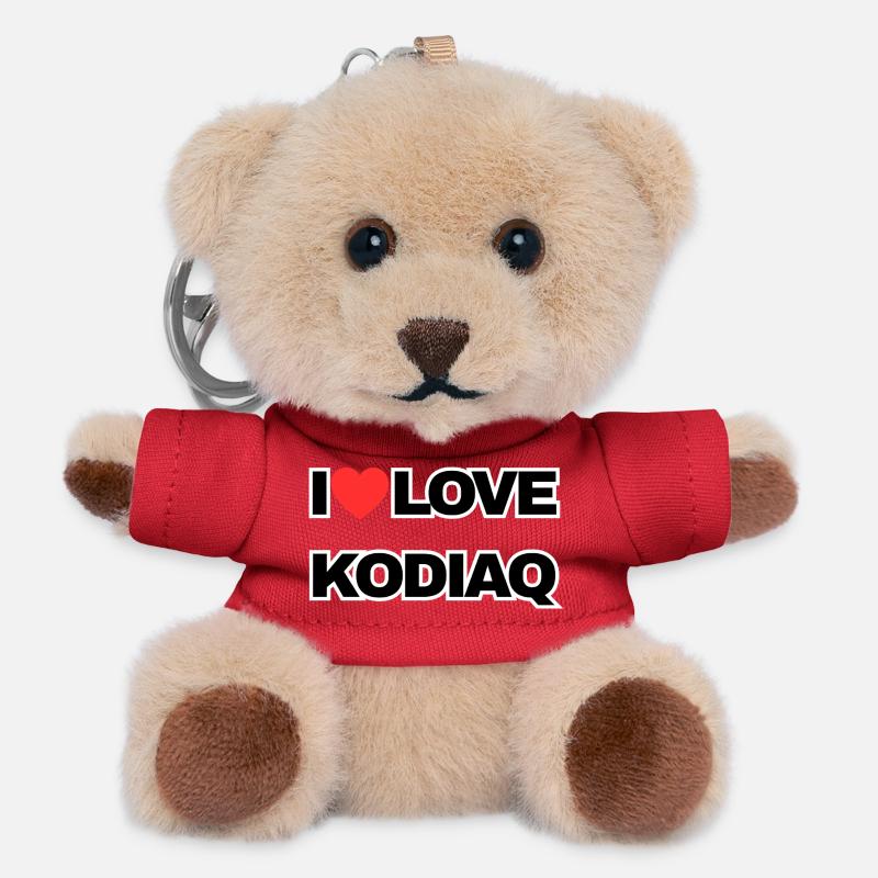 J’adore KODIAQ - Porte-clés ourson - rouge