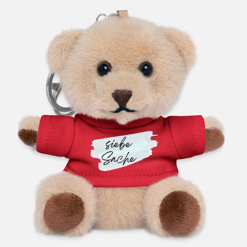 seventh thing - Teddy Keyring - red
