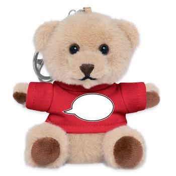 Speech bubble comic right - Teddy Keyring - red - Front
