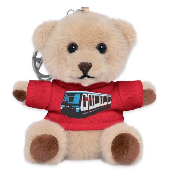 Paris MP89 metro - Teddy Keyring - red - Front