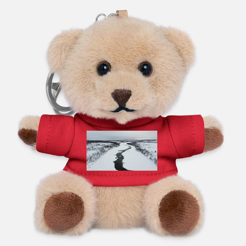A winding river in a snowy landscape - Teddy Keyring - red