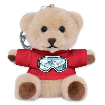 Skibrille Berge - Ski & Snowboard - Teddy Schlüsselanhänger - Rot - Vorne
