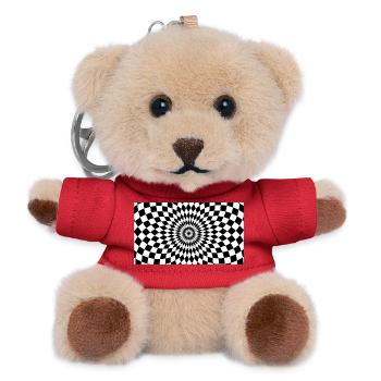 Illusion du vérificateur de vortex optique - Porte-clés ourson - rouge - Devant